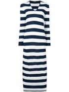 's Max Mara Striped V-neck Dress - Blue