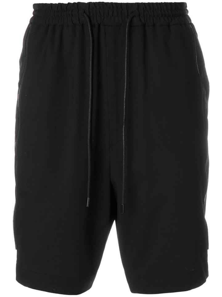 Juun.j Side Zip Track Shorts - Black