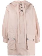 Nº21 Button Hooded Jacket - Pink