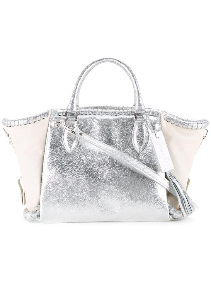 Potior - Contrast Tote - Women - Goat Skin - One Size, Women's, Grey, Goat Skin