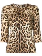 Dolce & Gabbana Leopard Print Sweatshirt - Nude & Neutrals