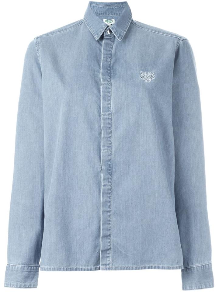 Kenzo Denim Shirt, Women's, Size: 38, Blue, Cotton