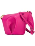 Loewe Elephant Crossbody Bag, Women's, Pink/purple, Leather