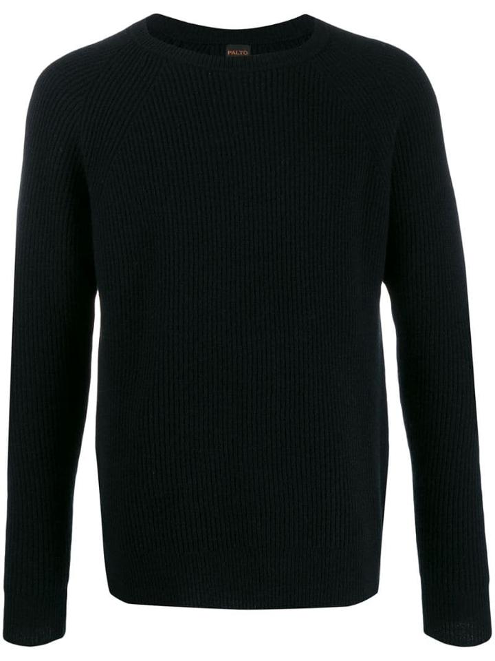 Paltò Crew Neck Knit Sweater - Black