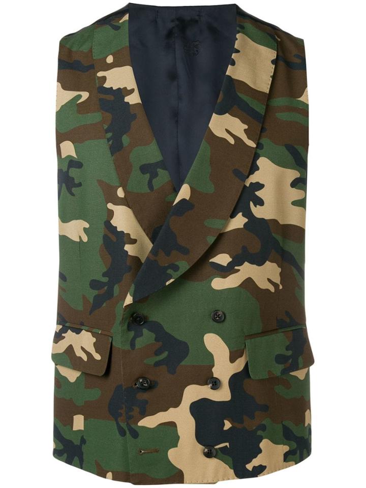 Gabriele Pasini Double Breasted Waistcoat - Green