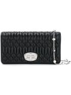 Miu Miu Iconic Crystal Matelassé Clutch - Black