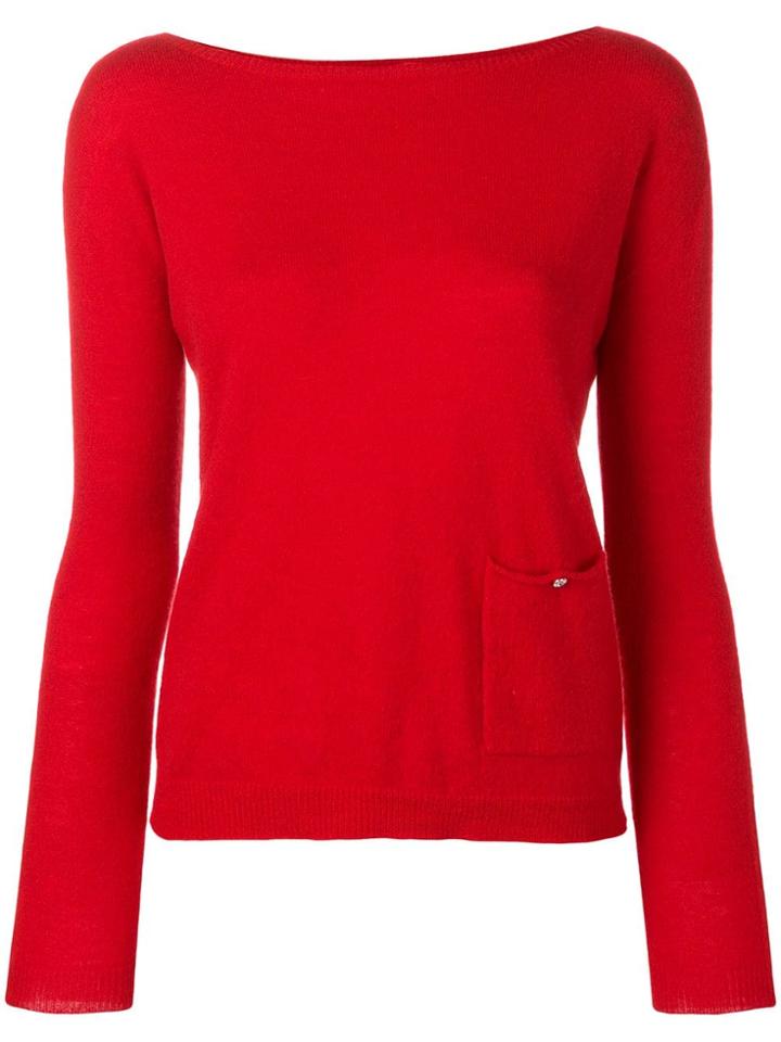Liu Jo Fitted Knitted Top - Red