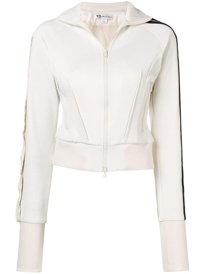 Y-3 Stripe Detail Track Jacket - Nude & Neutrals
