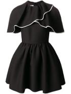 Valentino Cape-style Mini Dress - Black