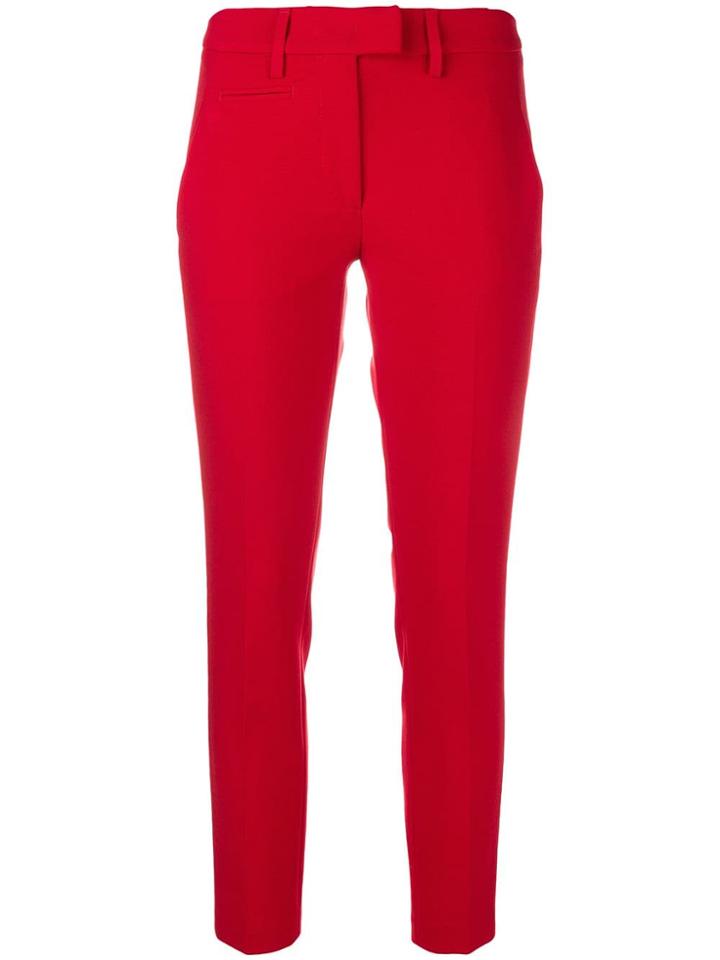 Dondup Perfect Cropped Trousers - Red