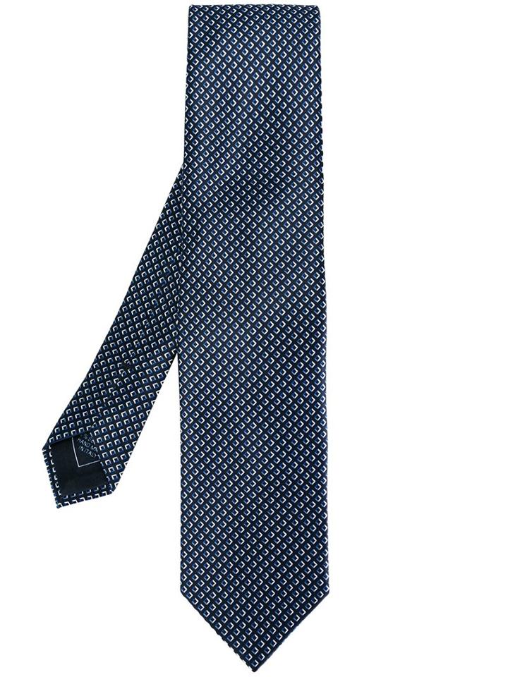 Brioni Square Print Tie