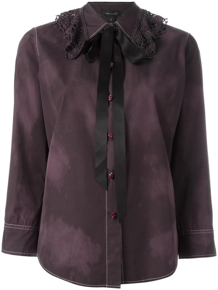 Marc Jacobs Crepe-de-chine Blouse, Women's, Size: 6, Black, Cotton