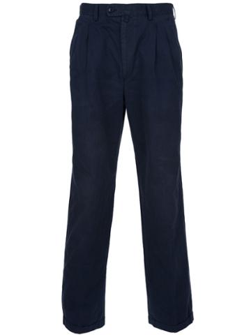 Versace Vintage Turn-up Trouser, Men's, Size: 50, Blue