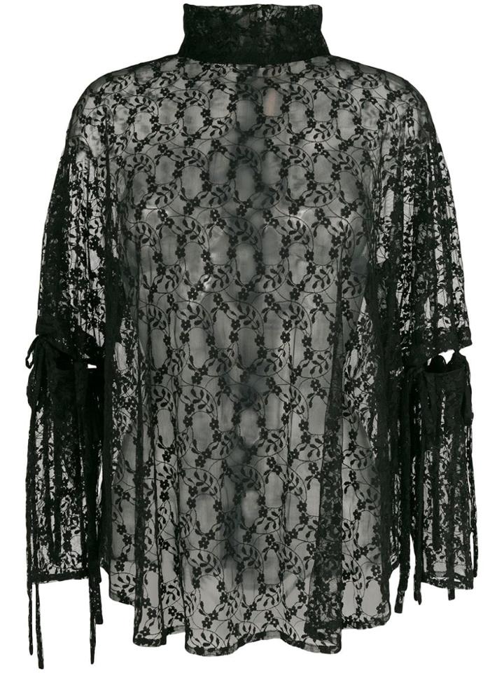 Christopher Kane Lace Bow Blouse - Black