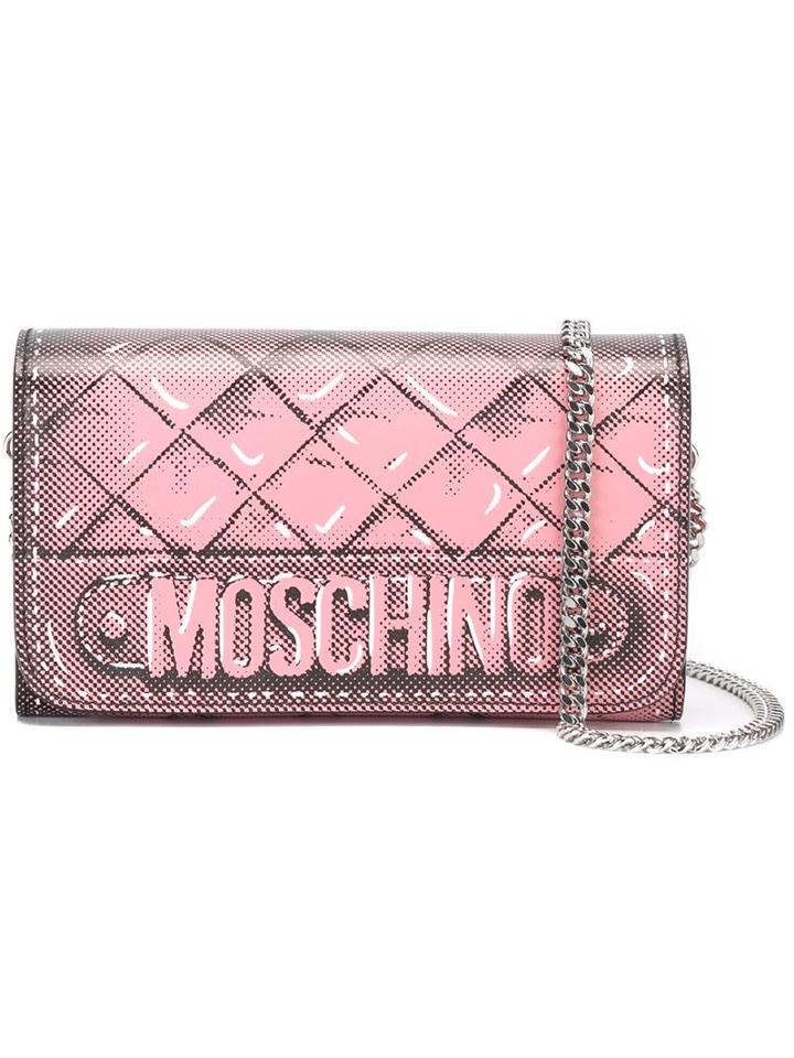 Moschino Trompe L'oeil Quilted Chain Wallet