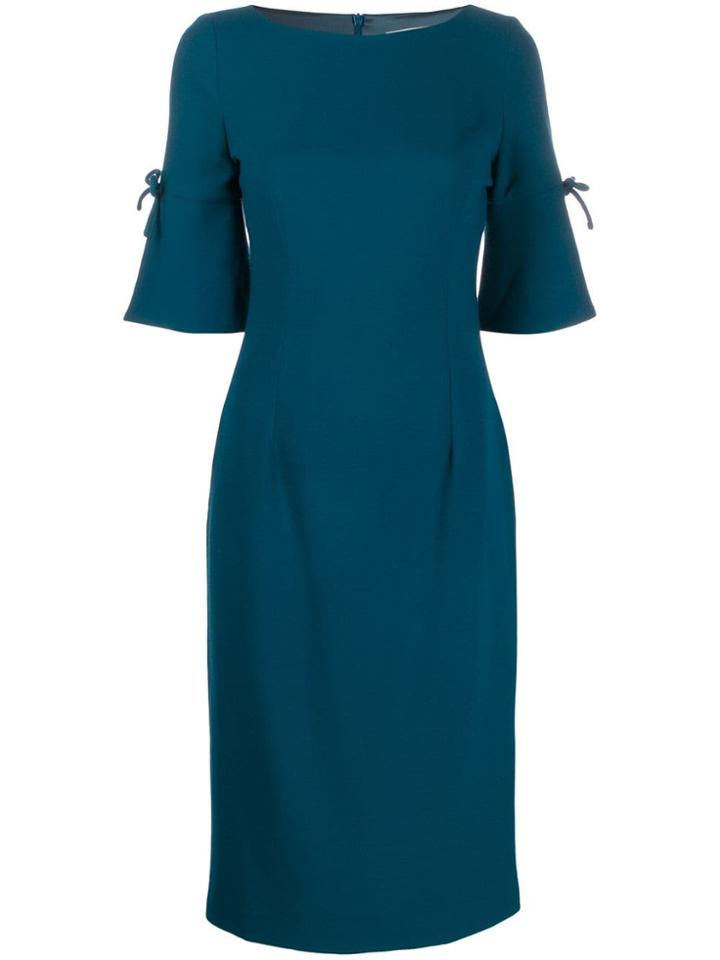 Goat Ines Crepe Pencil Dress - Blue