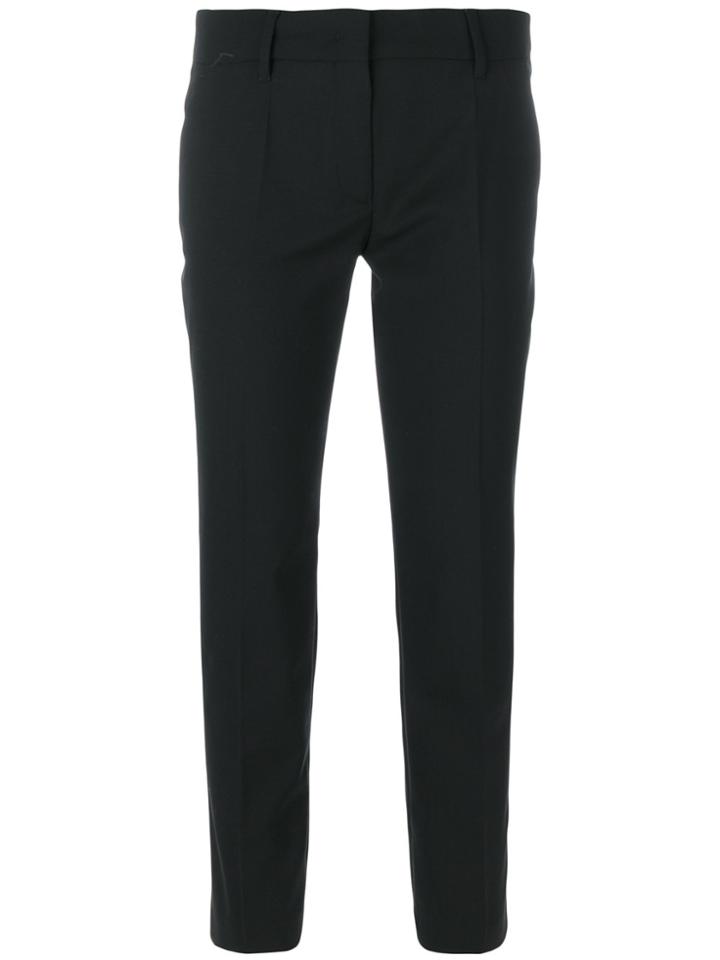 Prada Cropped Tailored Trousers - Black