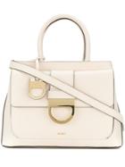 Dkny Buckle Cross-body Tote - White