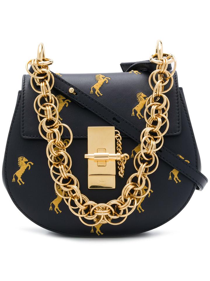 Chloé Embroidered Horse Drew Bag - Blue