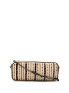 Prada Striped Box Clutch - Neutrals