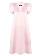 Styland Puff Sleeve Dress - Pink
