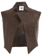 Aganovich Asymmetric Waistcoat, Women's, Size: 36, Black, Leather