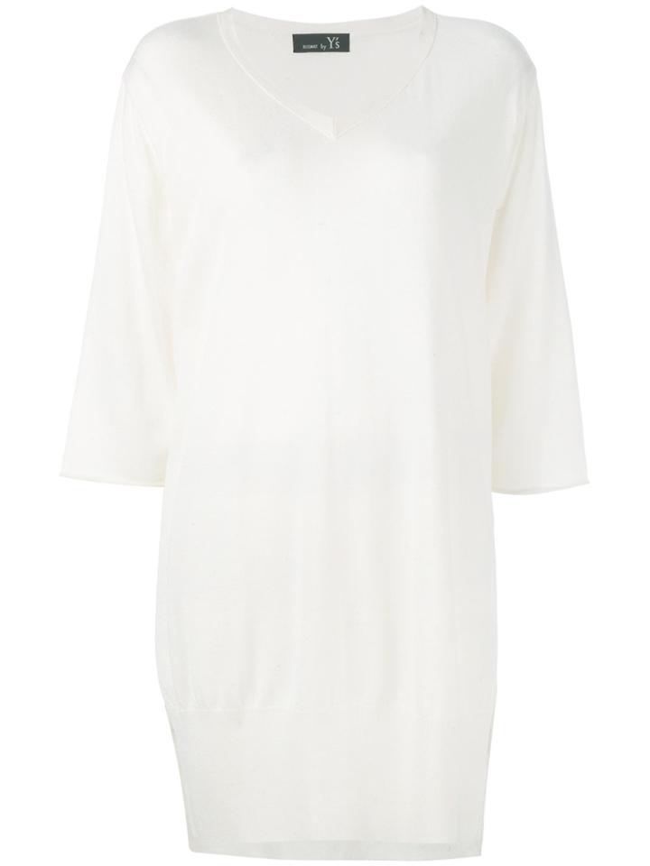 Y's V-neck Oversize Sweater - Nude & Neutrals