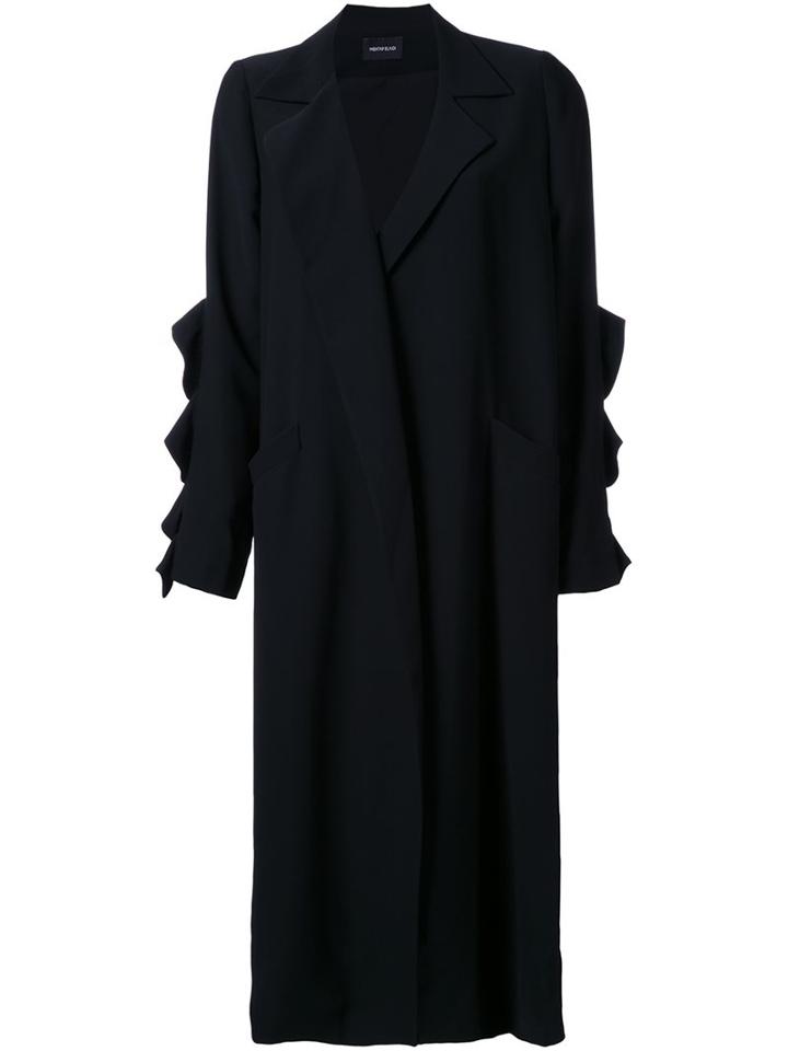 Elaidi Long Overcoat, Women's, Size: 44, Black, Polyester