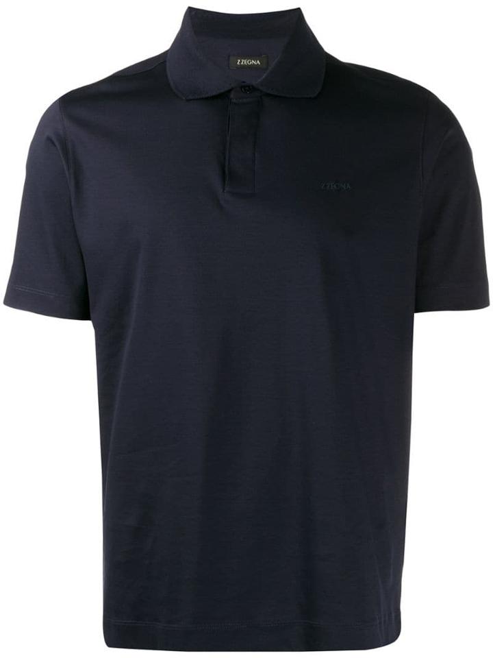 Z Zegna Logo Polo Shirt - Blue