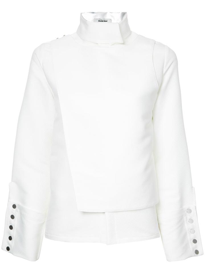 Donnah Mabel - Asymmetric Top - Women - Polyester - 0, White, Polyester
