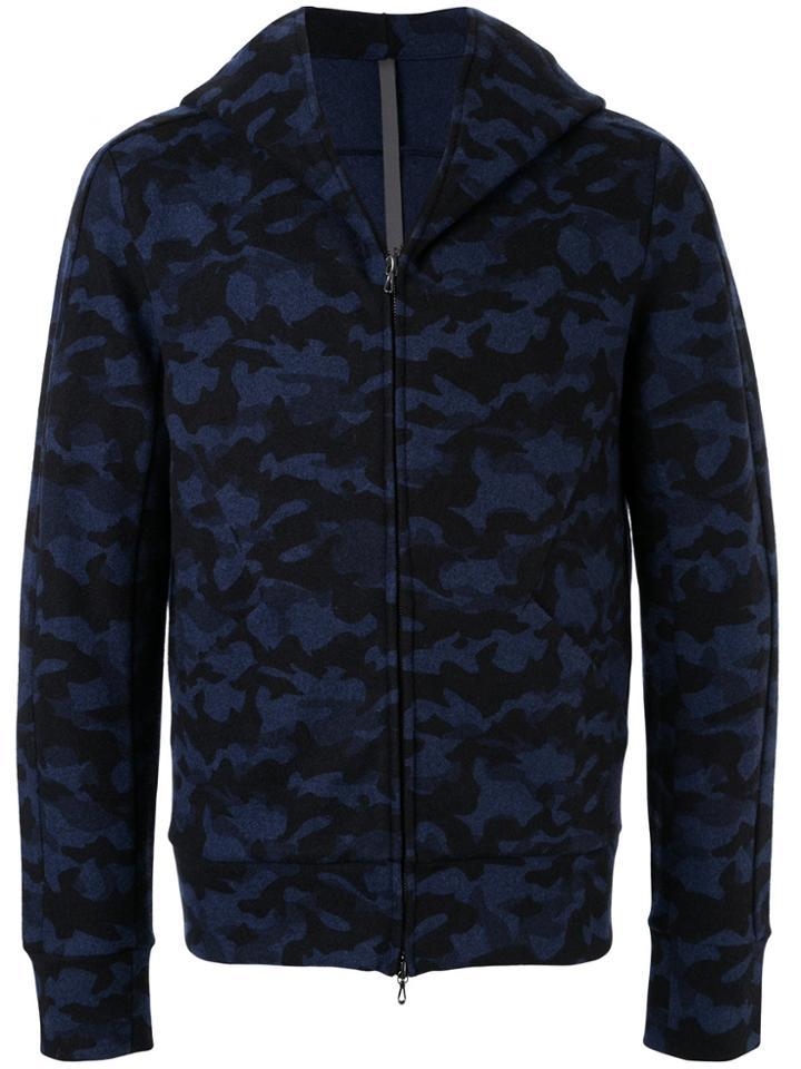 Kazuyuki Kumagai Camouflage Print Hoodie - Blue