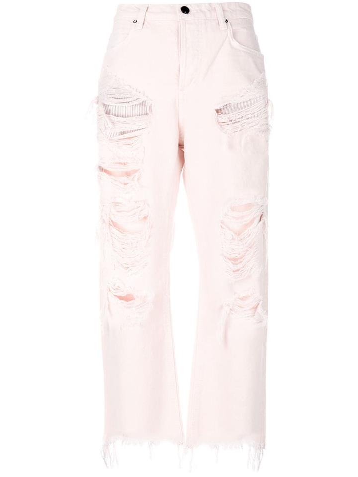 Alexander Wang Rival W Destroyed Jeans - Pink