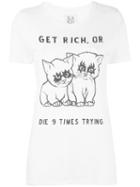 Zoe Karssen Slogan Print T-shirt, Women's, Size: Xl, White, Cotton/modal