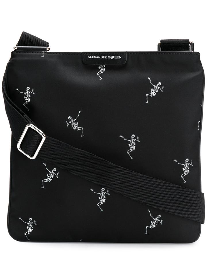 Alexander Mcqueen Skeleton Crossbody Bag - Black