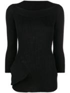 Y's Scoop Neck Sweater - Black