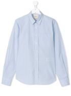 Bellerose Kids Teen Checked Long Sleeve Shirt - Blue