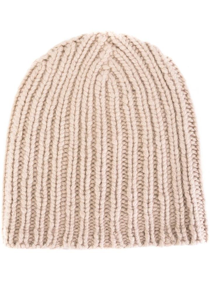 Warm-me Ribbed Beanie, Adult Unisex, Nude/neutrals, Cashmere