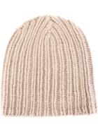 Warm-me Ribbed Beanie, Adult Unisex, Nude/neutrals, Cashmere