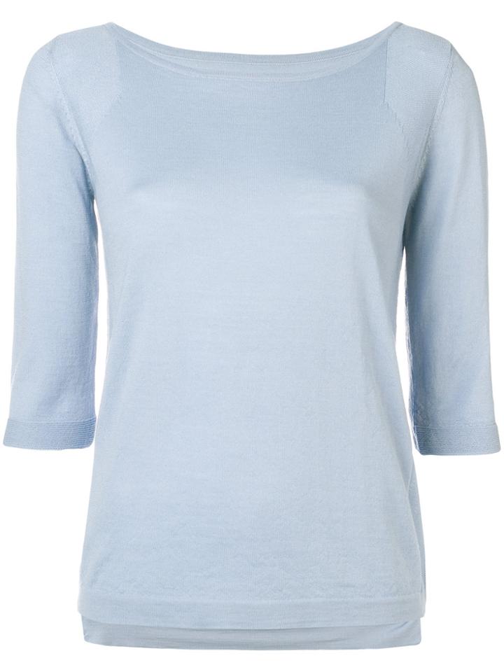 Sottomettimi Boat Neck Jumper - Blue