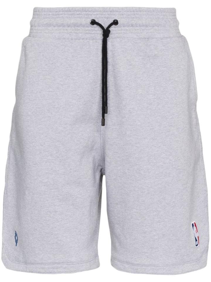 Marcelo Burlon County Of Milan Nba Cotton Shorts - Grey