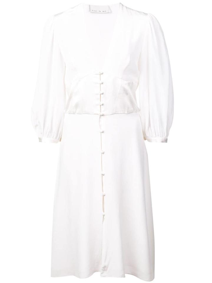 Fleur Du Mal Corset V Neck Dress - White
