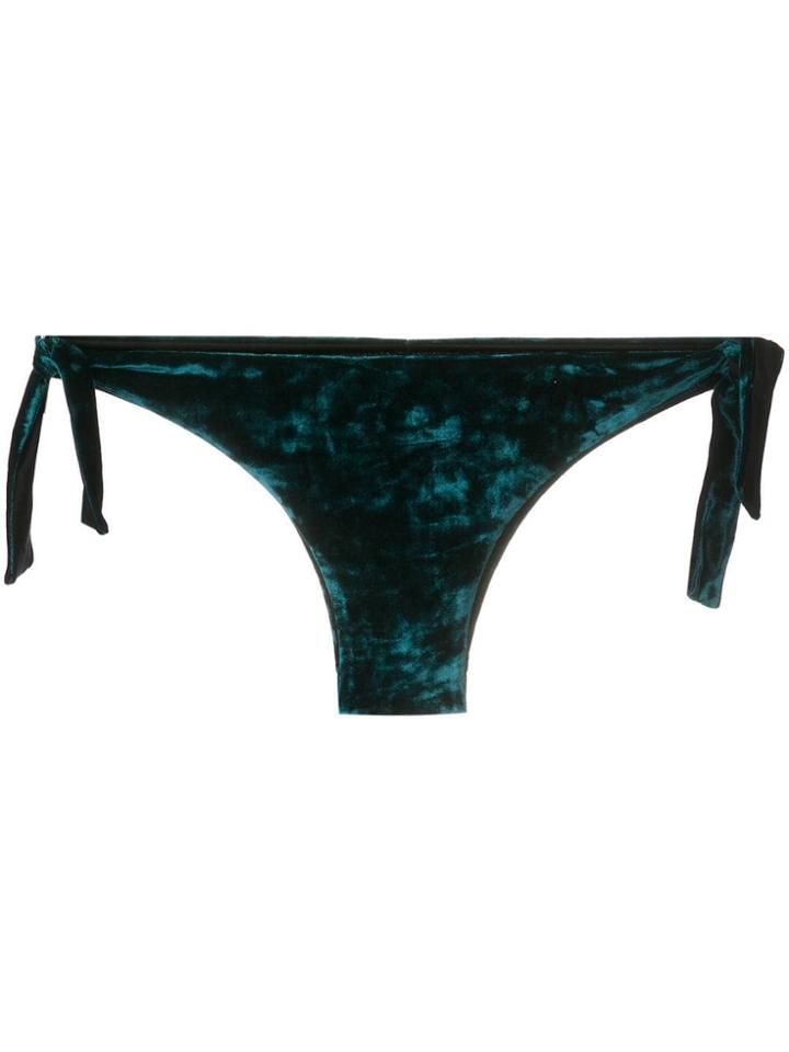 Fisico Velvet Bikini Bottoms - Green