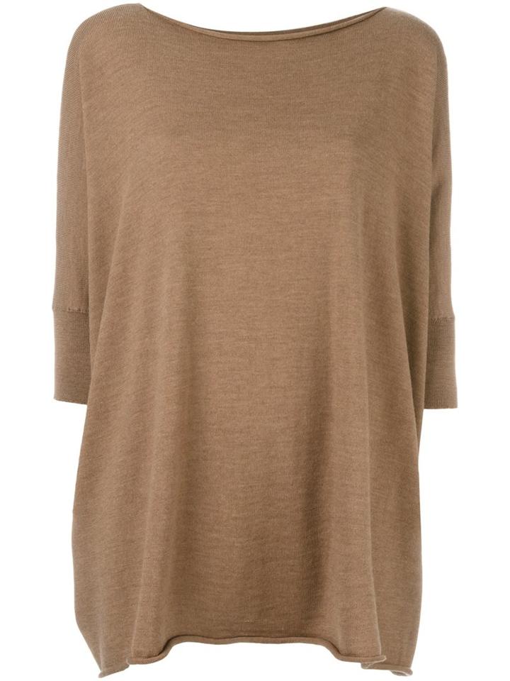 Société Anonyme Drop Shoulder Top, Women's, Brown, Merino