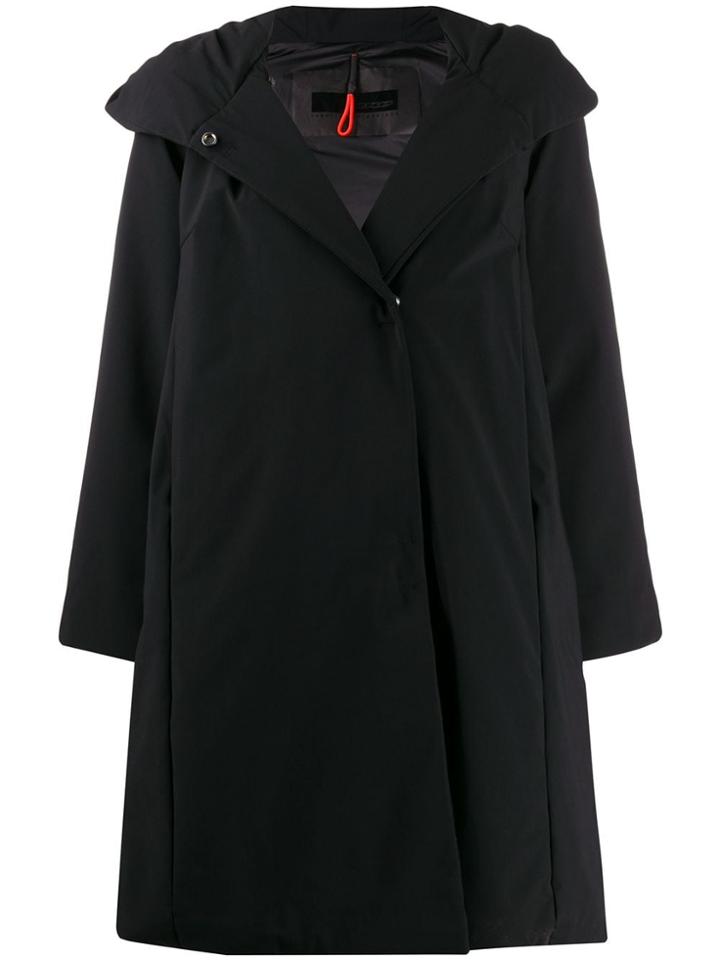 Rrd Flared Boxy Fit Rain Coat - Black