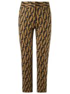 Andrea Marques - Printed Straight Cropped Trousers - Women - Cotton/spandex/elastane - 36, Black, Cotton/spandex/elastane