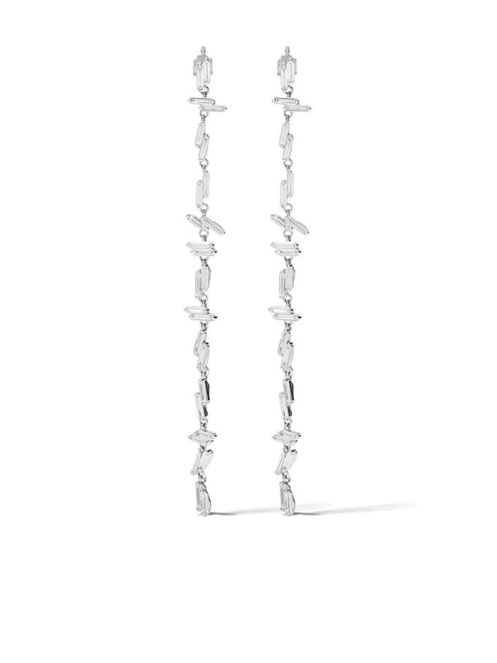 Suzanne Kalan 18kt White Gold Sparkler Flexible Dangle Diamond