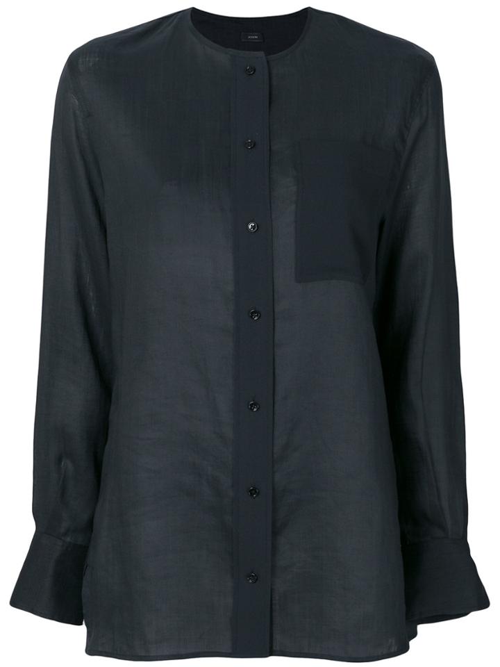Joseph Band Collar Shirt - Black