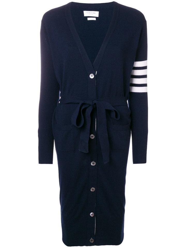 Thom Browne Long Boxy Cashmere Cardigan - Blue