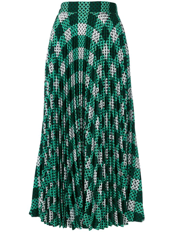 Mary Katrantzou Hama Bead Pleated Skirt - Green