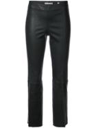 Vince Cropped Pleated Trousers - Black